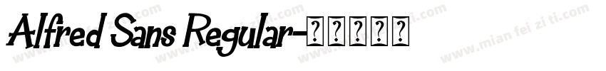 Alfred Sans Regular字体转换
